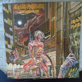 Iron Maiden Somewhere In Time Vinyl Lp Picture Sleeve Inner Sleeve Emi 3512