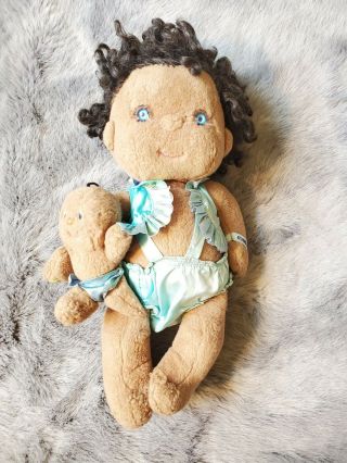 Vintage Kenner 1985 Hugga Bunch Doll Bubbles Plush Baby African American 102