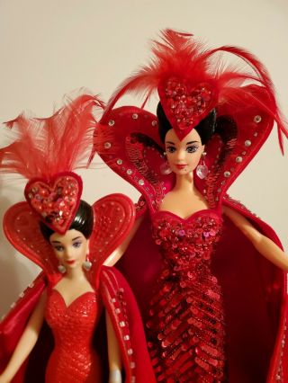 Bob Mackie Queen Of Hearts Barbie Doll And Figurine,  Mattel & Enesco