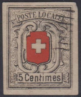 Switzerland Geneva 1851 Cantonal Sc 2l7 Forgery Bars Mute Cancel (cv$4,  150)