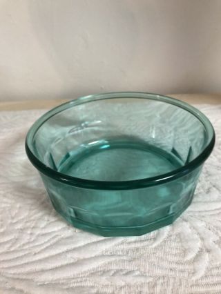 Euc Arcoroc 5 1/2 " Small Green/blue Compote Bowl Made In France Thumbnail Design