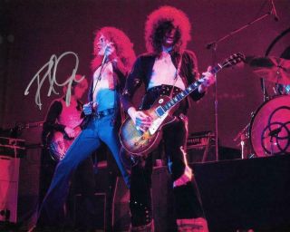 Reprint - Led Zeppelin Robert Plant W/ Jimmy Page Signed 8 X 10 Glossy Photo Rp