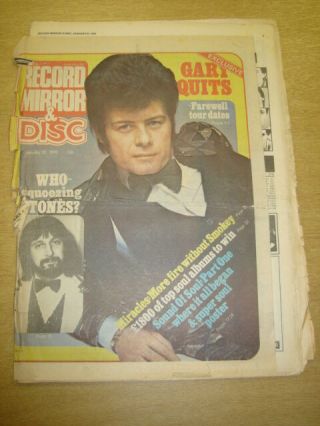 Record Mirror 1976 Jan 31 Gary Glitter Who Rolling Stones Smokie Miracles