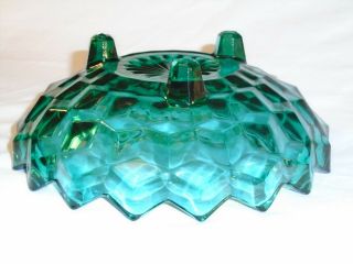 VINTAGE FOSTORIA AMERICAN GREEN FOOTED CANDY DISH BOWL 3
