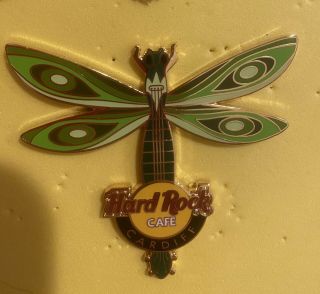 Hard Rock Cafe Pin Cardiff Dragonfly Guitar