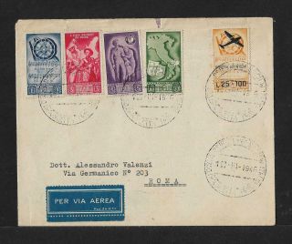 Ww2 Poland Forces In Italy Scarce Air Mail Cover 1946 7 Known