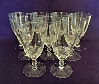 Vintage Duncan & Miller Teardrop Wine Glasses Claret 5.  75 " Elegant Glass