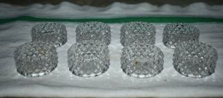 Gorgeous Set Of 8 Cut Crystal Napkin Rings – Napkin Holders