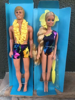1985 Tropical Barbie And Ken Doll Mattel