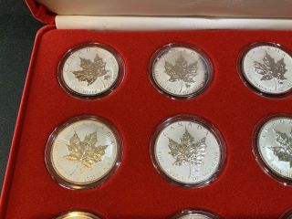 2004 12 Coin.  9999 Silver Maple Leaf Western Zodiac Privy w/Box & Only 5000 2