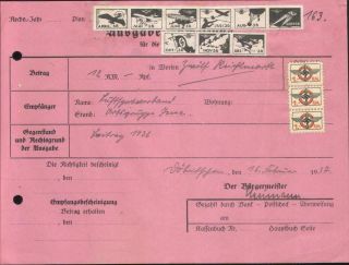 Germany Nazi Era Document Nsfk Aircraft Revenues 1937 Fiscal