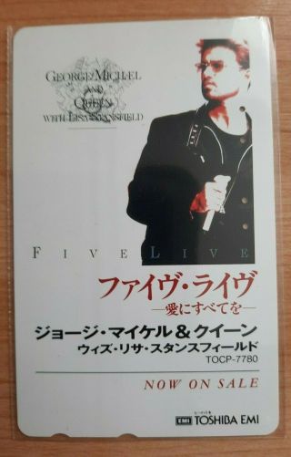 Rare George Michael Five Live Telephone Card From Japan Queen Lisa Stansfield