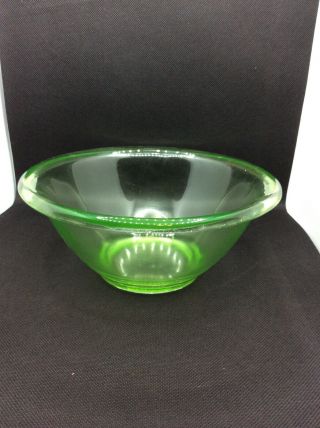 Vintage Hocking Glass Company Green Uranium Mixing Bowl