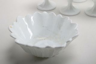 Vintage Milk Glass Daisy Flowered Bowl Without Feet In Lovely