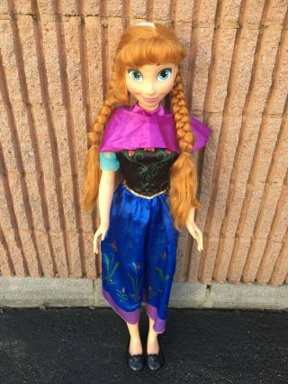Big 38 " Tall Frozen Princess Anna Life Size Doll With Pretty Dress & Shoes