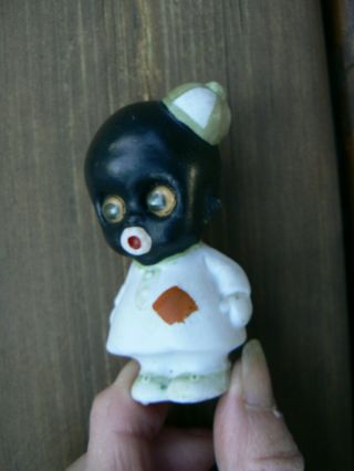 Antique All - Bisque Black Doll by Oscar Hitt Snowflake Germany Googly 3 