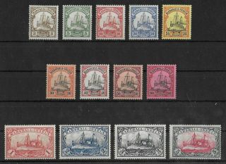 Marshall Islands German Colonies 1901 Lh Complete Set Michel 13 - 25 Cv €240
