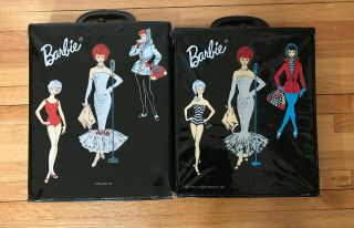 2 Vintage Black Barbie Canadian Doll Cases Rare 1962 & 1963