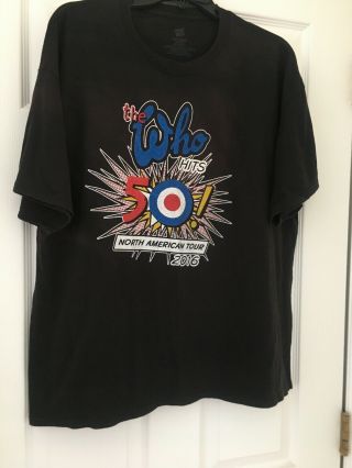 The Who Hits 50 North American Tour 2016 Tshirt,  Xl