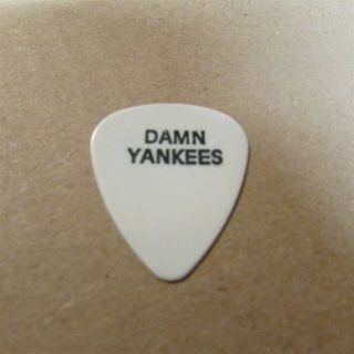 Ted Nugent Damn Yankees Signature White Guitar Pick