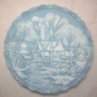 Fenton Vintage 1980 Winter In The Country The Old Grist Mill 1 Signed Plate C&i