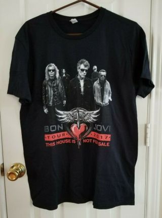 Jon Bon Jovi This House Is Not 2017 Tour Concert T - Shirt Nwot