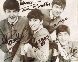 Reprint - Beatles Paul Mccartney - Lennon Signed 8 X 10 Glossy Photo Poster Rp