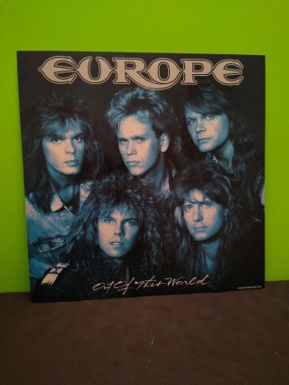 Europe Out Of This World Lp Flat Promo 12x12 Poster