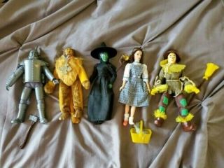Vintage Wizard Of Oz Dolls,  Set Of 5 Dorothy,  Witch,  Scarecrow,  Lion & Tin Man