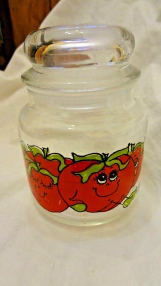 Vintage Hildi Anchor Hocking Tomatoes Anthropomorphic Canister Jar