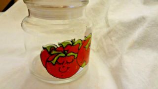 Vintage Hildi Anchor Hocking Tomatoes Anthropomorphic Canister Jar 3