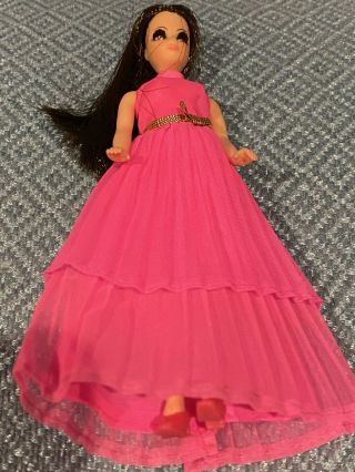 Dawn Doll Topper Toys 1970s Vintage Angie Outfit Neat Pleated Gown Rare
