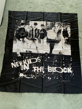 Vintage 80s Kids On The Block 40”x40” Polyester Banner