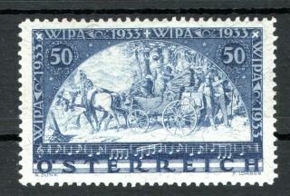 Austria,  1933,  Wipa Stamp Exhibition,  Scarce Stamp On Granite Paper,  Mh