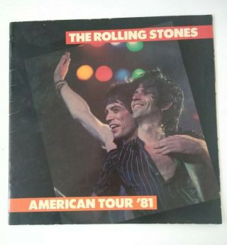 Vtg 80s Rolling Stones 1981 American Tour Concert Program Booklet Classic Rock