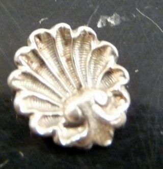 Rare Artist Made Shell Ashtray Cini Sterling Silver 1:12 Dollhouse Miniature