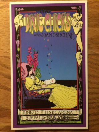 The Dixie Chicks Concert Poster Print Handbill By 60s Artist Bob Masse