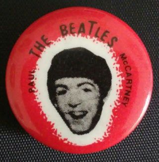 1974 The Beatles Paul Mccartney Seltaeb Vintage Pin Button Rare Memorabilia A