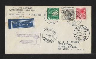 Zeppelin Netherlands To Cape Verde Air Amil Cover 1931 Scarce