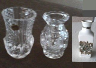 3 Small Vases/ One Cristal D 