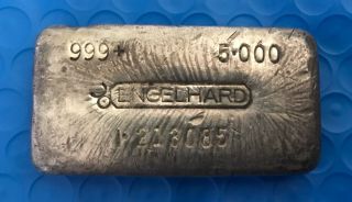 (5 Oz. ) Engelhard 999,  Fine Silver • Incredible Cooling Lines & Toned
