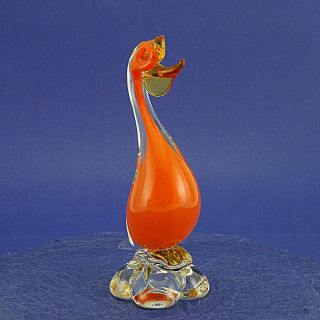 Vintage Hand Made Murano Glass Standing Duck - 20.  25cm/8 " High