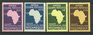 Mozambique - 1939 Mi 324 - 327 President 