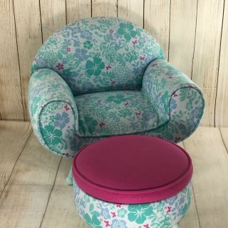 American Girl Doll Kanani Lounge Chair And Ottoman (b - 11)