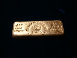 Monarch Precious Metals,  10 Troy Ounce Silver Bar,  Loaf Pour