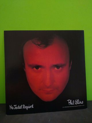Phil Collins No Jacket Required Lp Flat Promo 12x12 Poster