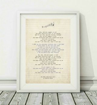 423 Charlie Rich - The Most Girl - Song Lyric Art Poster Print - A4 A3