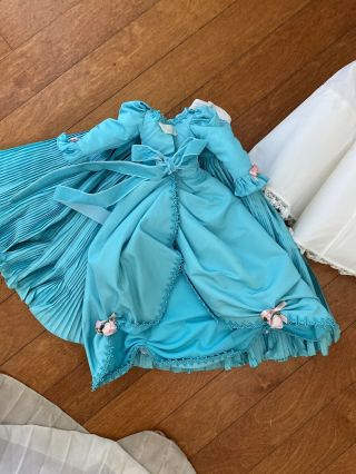 Madame Alexander 21” Turquoise Agatha 3 Piece Doll Dress,  Petticoat Cissy 3