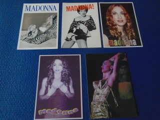 Madonna 5 Rare Vintage Postcards From The 1990 
