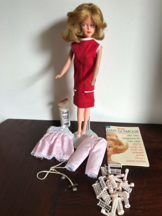 Vintage American Character Tressy Doll W/ Dress Key & Fashion,